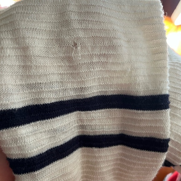 Madewell Womens Ivory Summer Striped Open Front Cardigan Size M - Picture 8 of 10